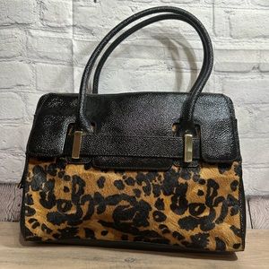 Antonio Melani Womens Leopard Print Handbag